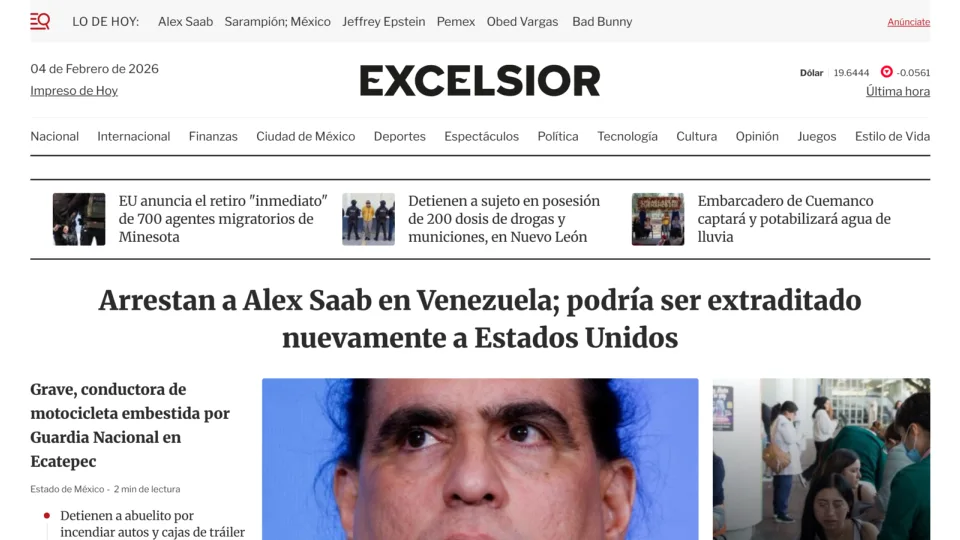 Captura de Excelsior