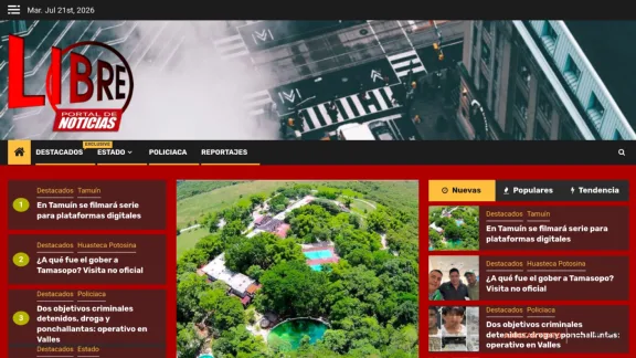 Captura de LIBRE Portal de Noticias