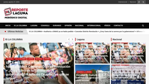 Captura de Reporte Laguna