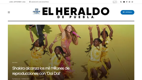 Captura de El Heraldo de Puebla