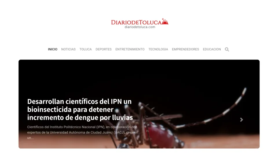 Captura de Diario de Toluca Digital