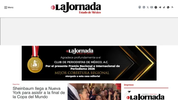 Captura de La Jornada Estado de México