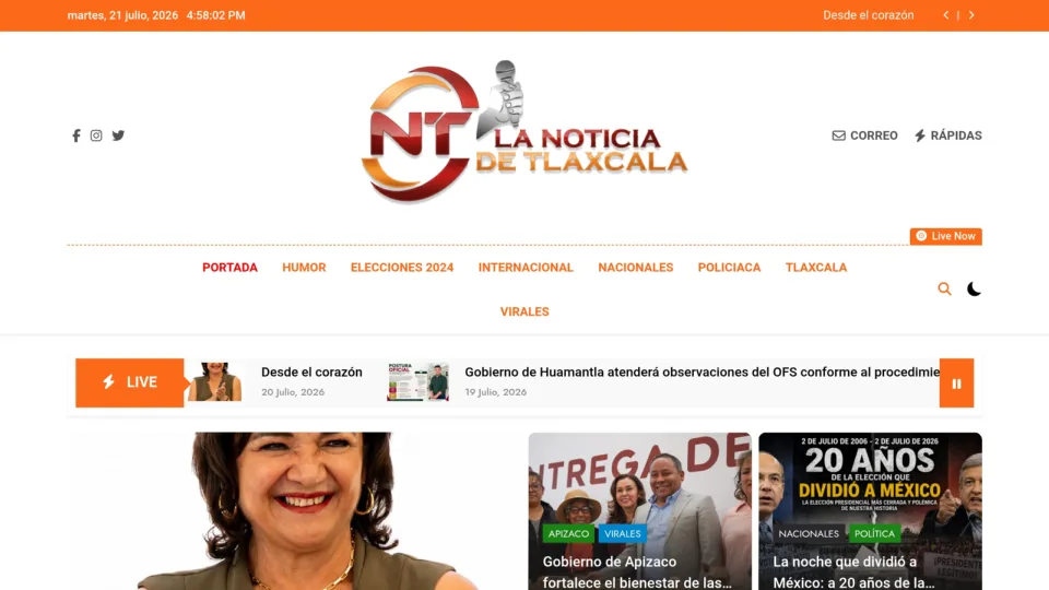 Captura de La Noticia de Tlaxcala