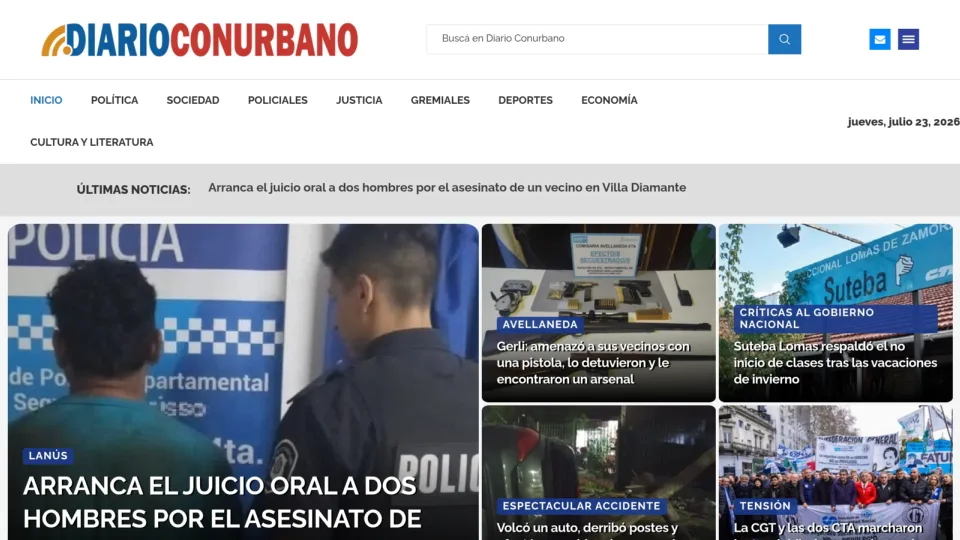 Captura de Diario Conurbano