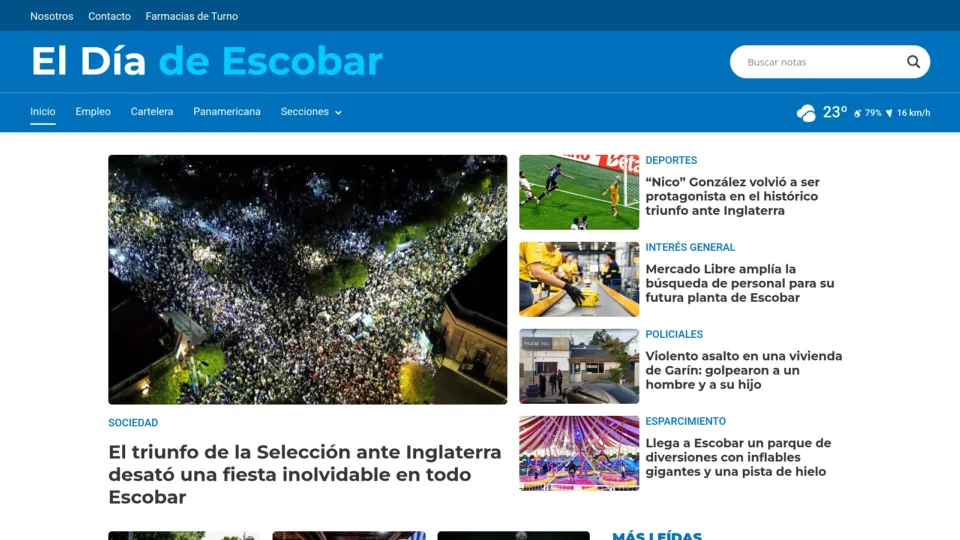 Captura de El Día de Escobar