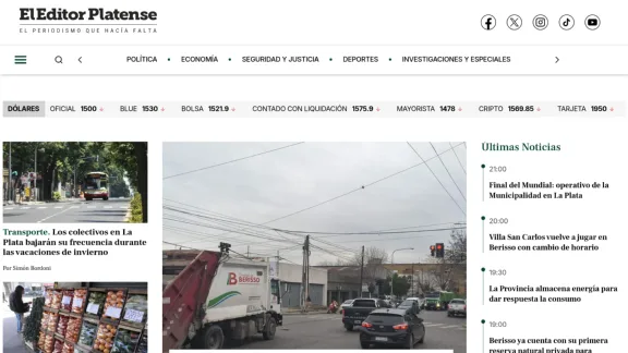 Captura de El Editor Platense