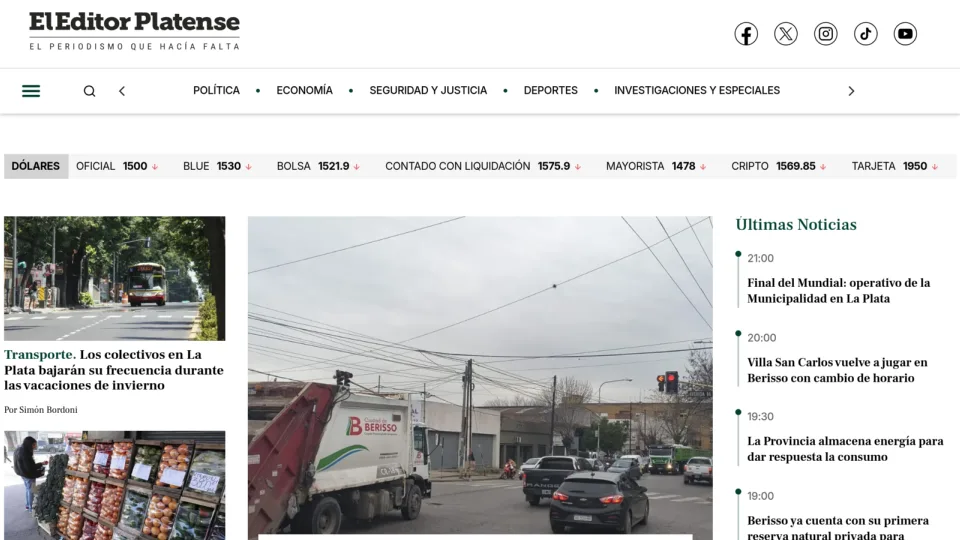 Captura de El Editor Platense