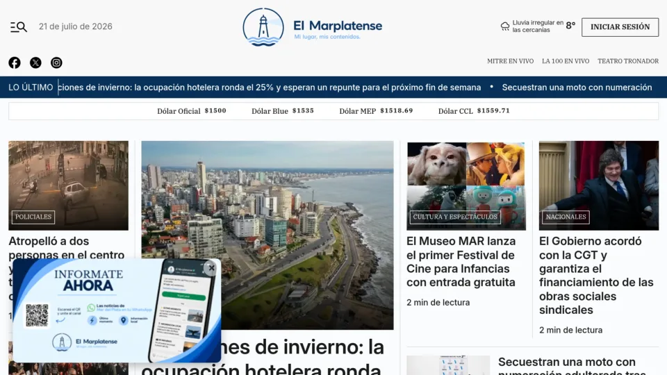 Captura de El Marplatense
