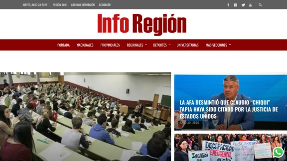 Captura de InfoRegión