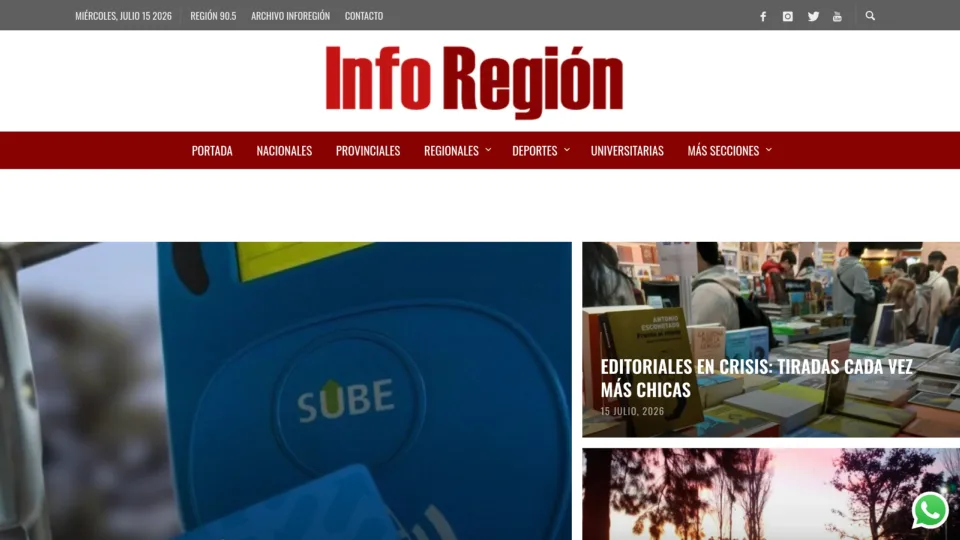 Captura de InfoRegión