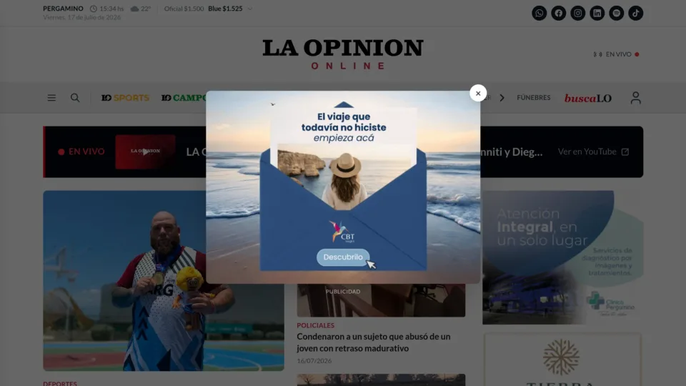 Captura de La Opinión