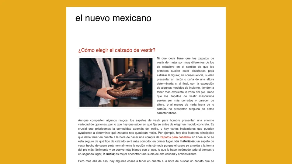 Captura de El Nuevo Mexicano