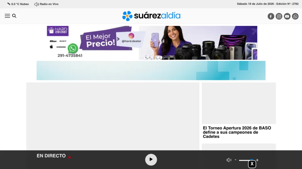 Captura de Suárez al Día