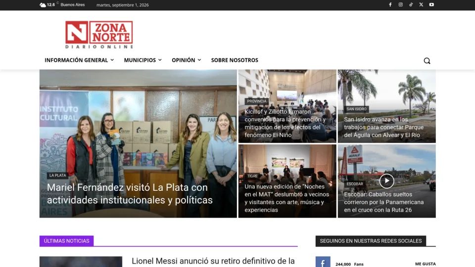Captura de Zona Norte Diario