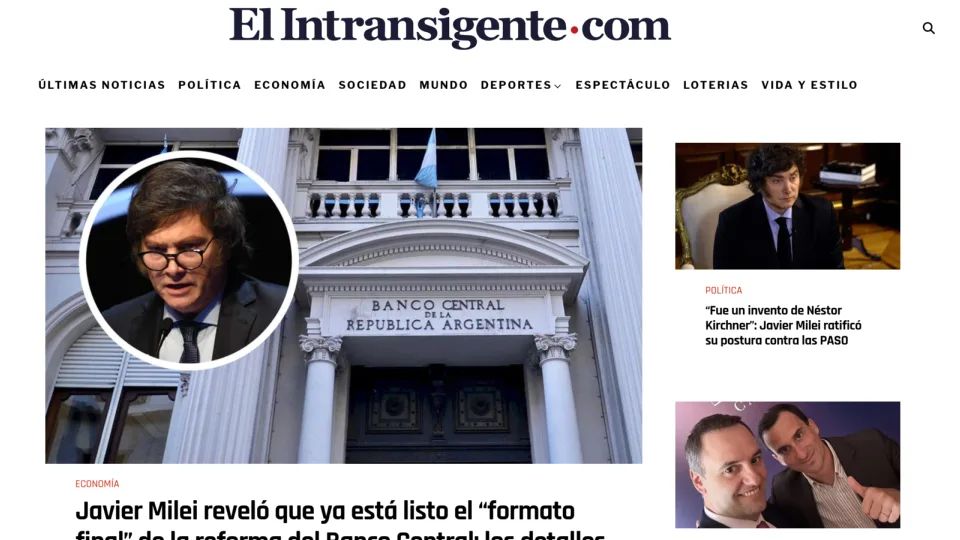 Captura de El Intransigente