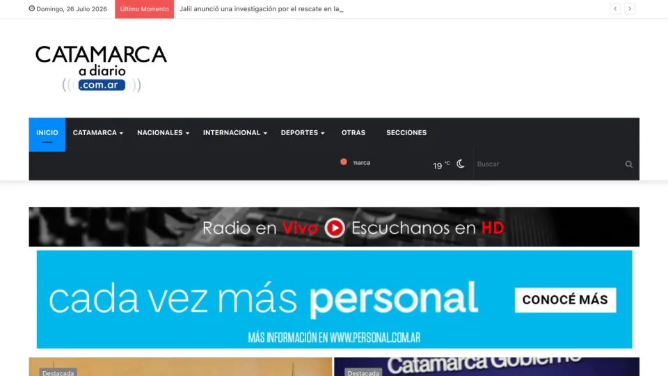 Captura de Catamarca a Diario