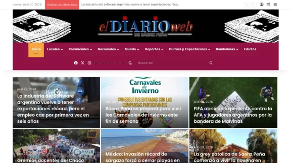 Captura de El Diario de Sáenz Peña