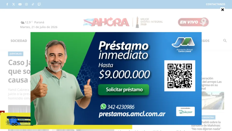 Captura de AHORA