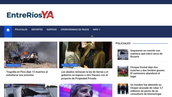 Captura de EntreRíosYA