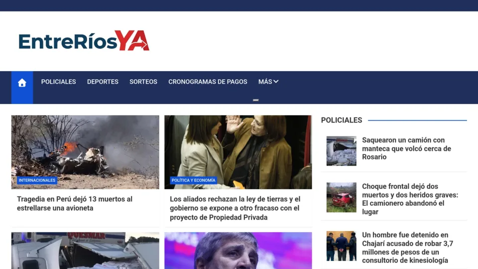 Captura de EntreRíosYA