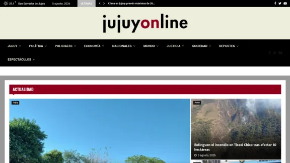 Captura de Jujuy OnLine Noticias
