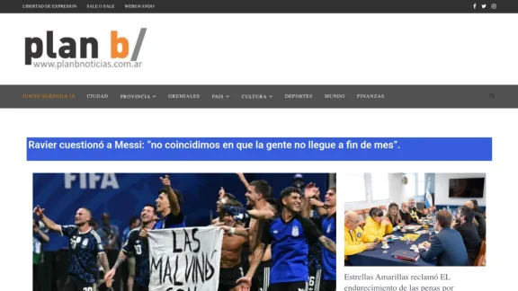 Captura de Plan B Noticias