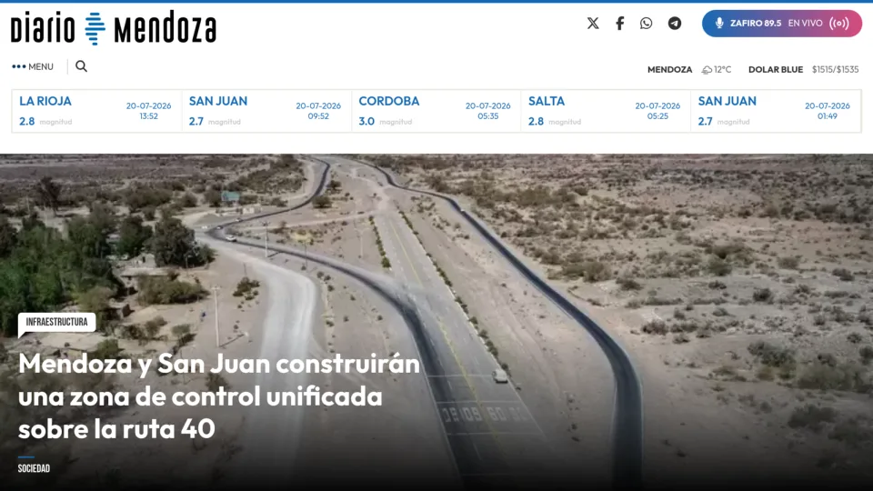 Captura de Diario Mendoza