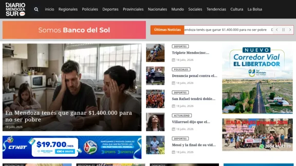 Captura de Diario Mendoza Sur