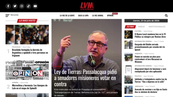 Captura de La Voz de Misiones