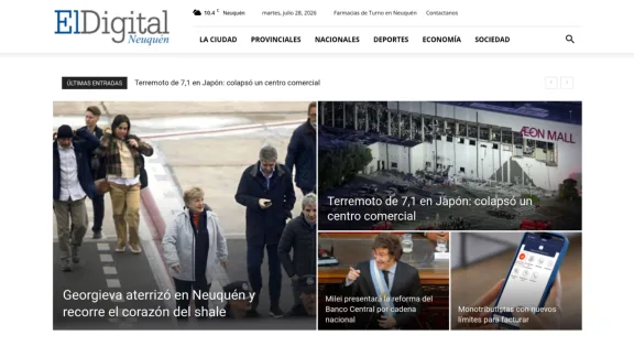 Captura de El Digital Neuquén
