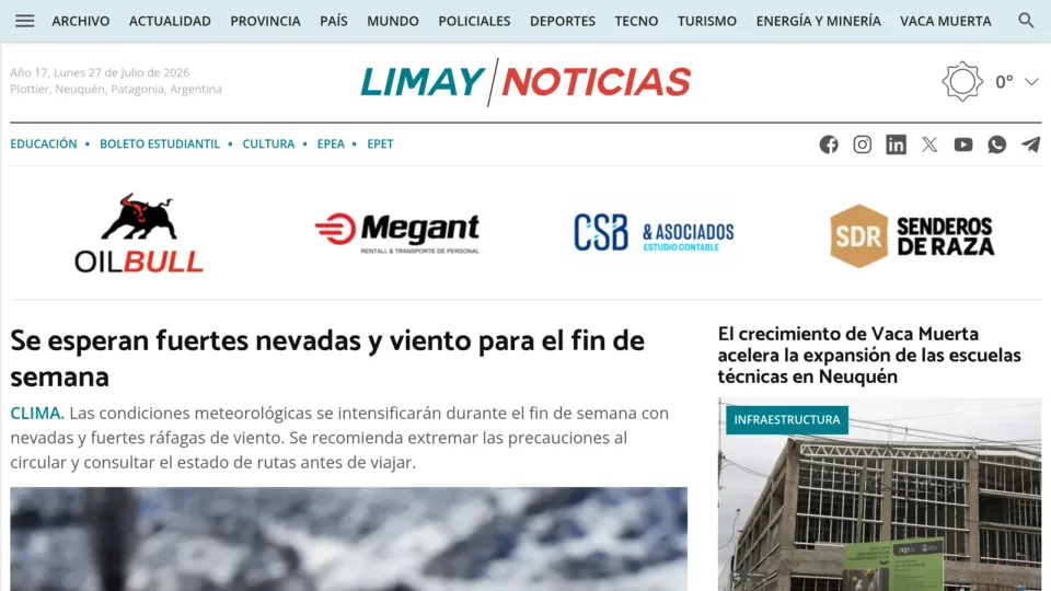 Captura de Limay Noticias