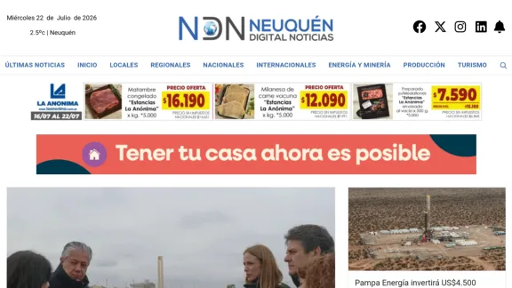 Captura de Neuquén Digital Noticias