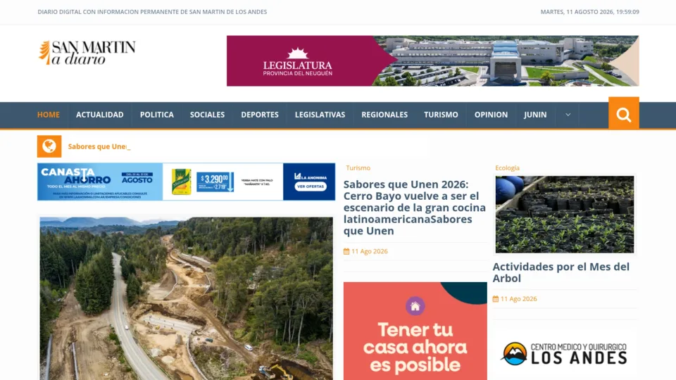 Captura de San Martín a Diario