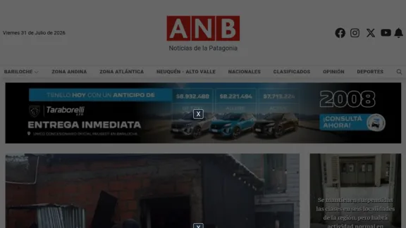 Captura de Agencia de Noticias Bariloche