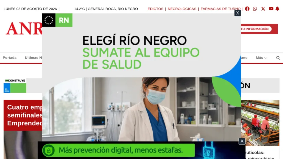 Captura de Agencia de Noticias Roca