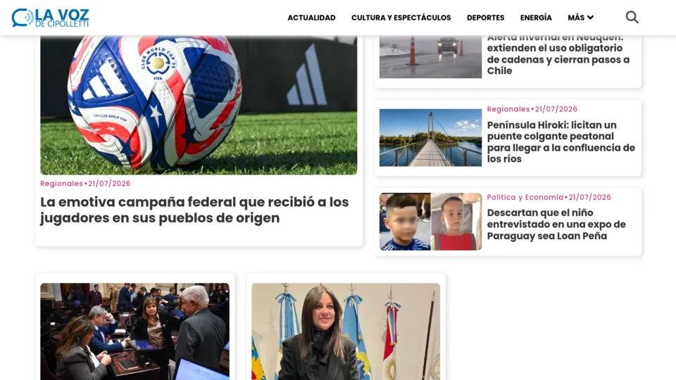 Captura de La Voz de Cipolletti