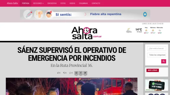 Captura de Ahora Salta