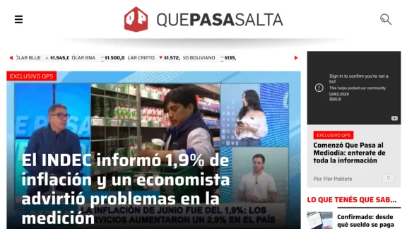Captura de Que Pasa Salta
