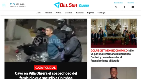 Captura de DelSur Diario