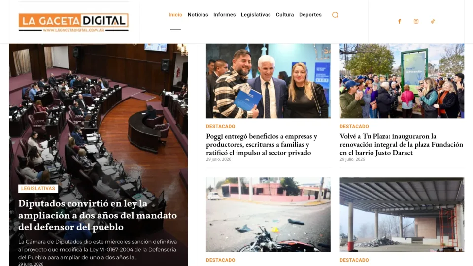 Captura de La Gaceta Digital