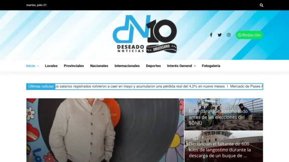 Captura de Deseado Noticias