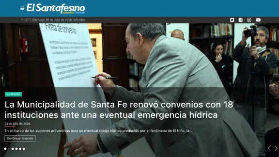 Captura de El Santafesino