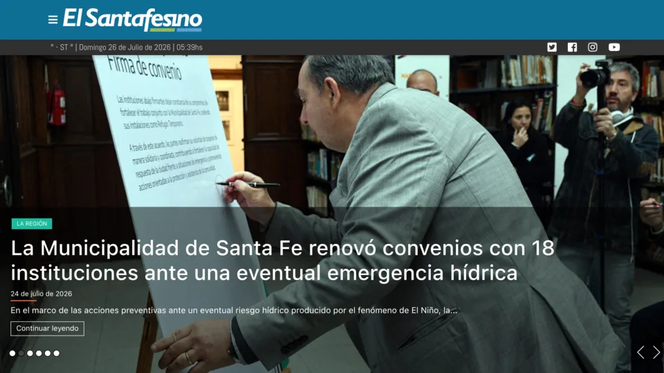 Captura de El Santafesino