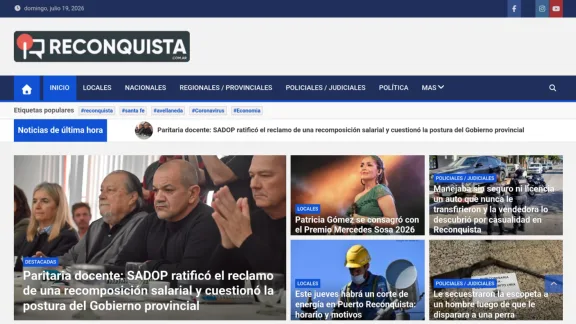 Captura de Reconquista.com.ar