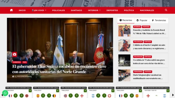 Captura de Diario El Progreso