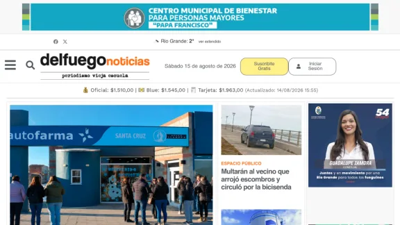 Captura de Del Fuego Noticias