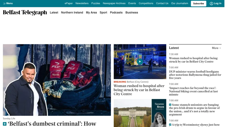 Captura de Belfast Telegraph