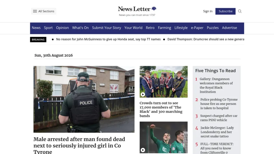 Captura de The News Letter
