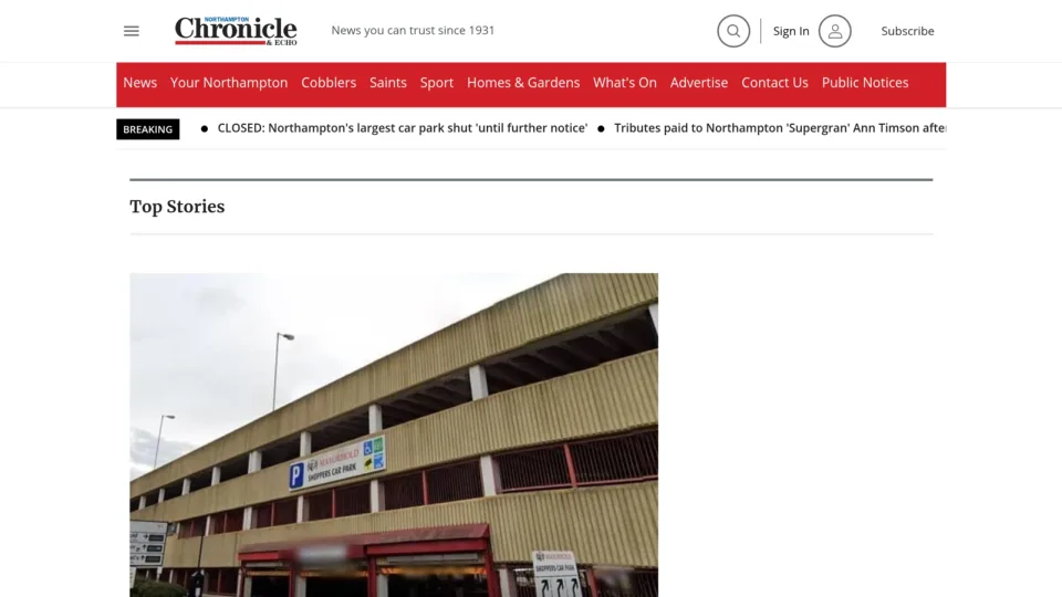 Captura de Northampton Chronicle & Echo