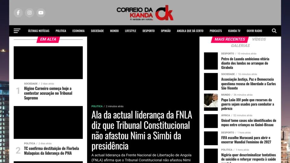Captura de Correio Kianda